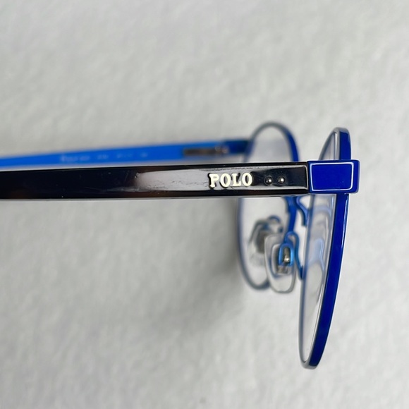 NEW Polo Ralph Lauren Blue Glasses with Case, Box, and Lens Cloth - Picture 4 of 15